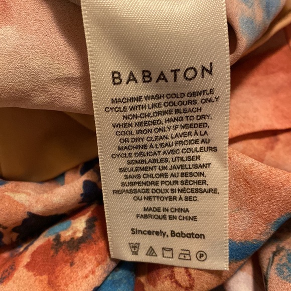 Babaton.  LONG FLORAL SLEEVES BODYSUIT - Picture 7 of 9